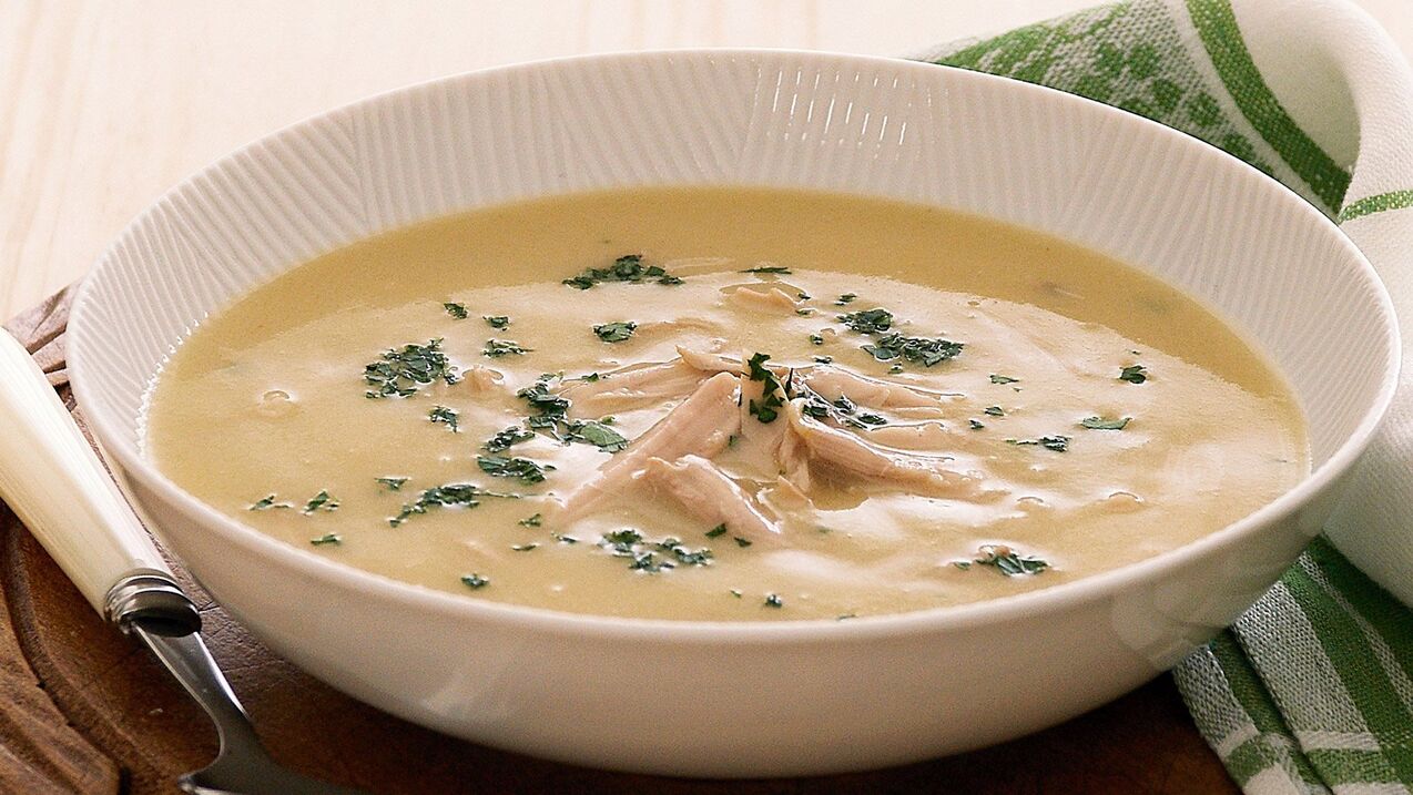Sopa de crema de huevo